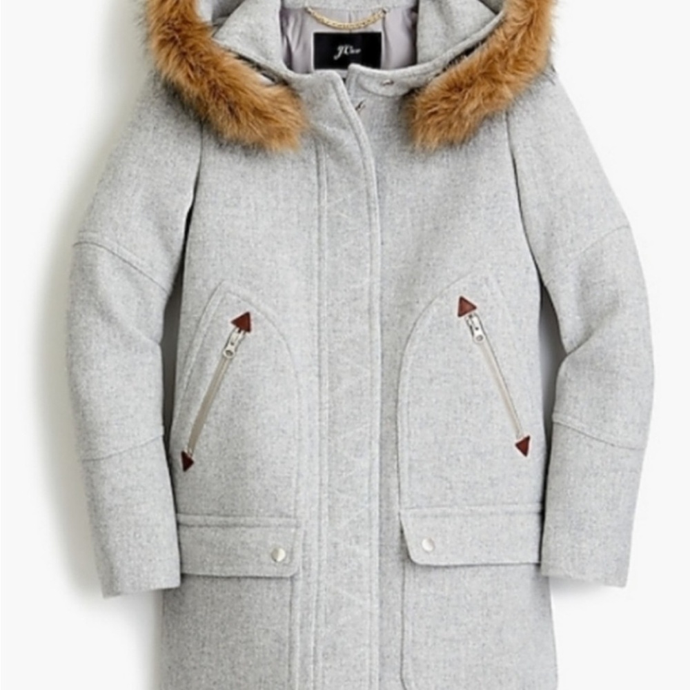 J. Crew stadium cloth wool jacket with hood